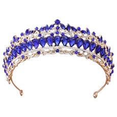 自助婚禮 閃亮線條皇冠 nnz606, 1個, 藍色