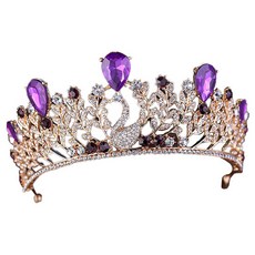 自助婚禮 巴洛克 天鵝 皇冠 eew111, 1個, 紫色