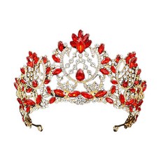 自助婚禮 奢華氛圍 新娘頭飾 ivi629, 紅色, 1個