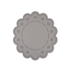 VBC CASA 圓形矽膠餐墊, 蕾絲暖灰色, d 350mm x h 3mm, 1個