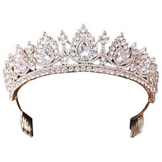 自助婚禮水晶皇冠 mic252, 1個, 金色