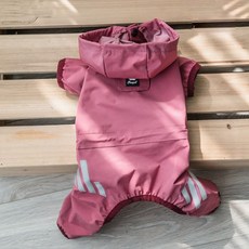 cheepet 寵物連帽連身雨衣, 粉色