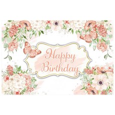 Selene 可愛蝴蝶派對生日橫幅, A07