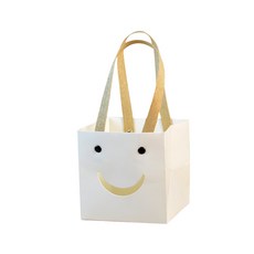 Glory Living 微笑禮品包裝紙袋 微笑 大型, 白色, 10個
