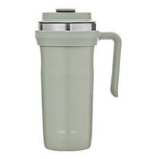Glasslock Bien手把保溫杯, 灰綠色, 600ml, 1個