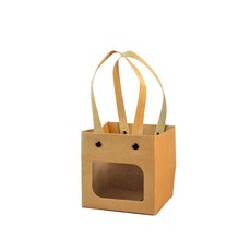 스마일 선물포장 종이가방, 크라프트, 10개