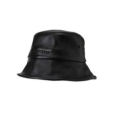 Cleveland GOLF 女式鋼絲帽簷人造皮革漁夫帽 CGWCP219211, 黑色