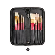 Life Quality Up美術水彩畫筆 10種+收納盒 粉紅, 1套, 10種