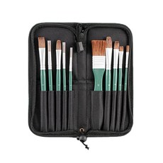 Life Qual Up 美術水彩筆 10件組 + 綠色收納盒, 1套, 10種