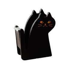 Comery可愛貓咪膠帶切割器 B0433, 黑色, 1個