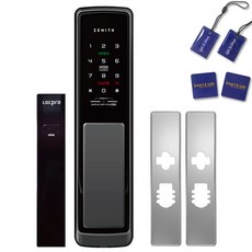 ZENITH 免鑽孔推拉式數位電子鎖 Z900S + 加固板 2p + 遙控器組合, Z900S(電子鎖), 顧客自行安裝