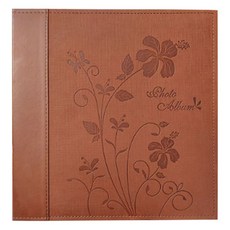 復古花朵相冊, 40張, 棕色