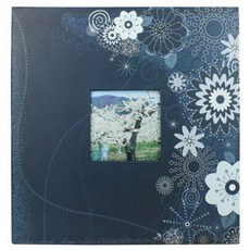 花卉紀念相冊, 40張, 藍色