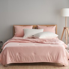 BLANcVIEW Mozzi素色絎縫薄被, 粉紅色