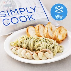 심플리쿡 쉬림프 바질 크림 파스타 & 바게트 (냉동), 950g, 1개