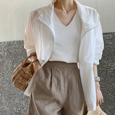 ViVEMO 挺版狩獵風鬆緊帶防風外套 01291