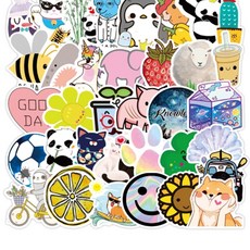 Woomeing Store 筆電裝飾動物貼紙 50入, 類型 1, 1個