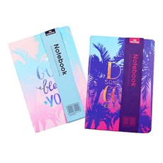 다아모아 양장 줄 노트 야자수 21 x 14.5 cm, 랜덤발송, 2개