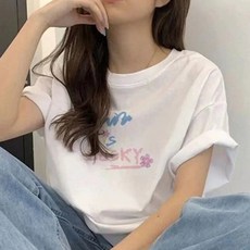 MeiChel 女款印花棉短袖T恤