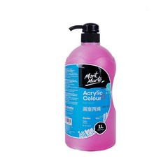 Mont Marte 蒙瑪特 darumi散裝-Type丙烯酸塗料53玫瑰紅色, 1 種顏色, 1L