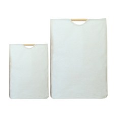 染色簡易折疊洗衣籃小號+大號套組, 象牙, 1套