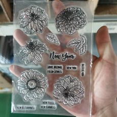 Yesmall 復古透明矽膠新的開始印章, 1個