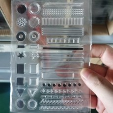 Yesmol復古透明矽膠圖形印章, 1個