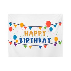 페이토 무지개 해피데이 생일 배너 현수막, D05