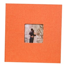 마링 접착식 포토앨범 33.5 x 32.5 x 3 cm, 60매, 12 오렌지(앨범), 화이트(내지)