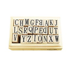 Darina復古木質英文字母印章 C組, 1套