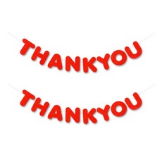 謝謝派對毛氈掛旗, 2個, 混色