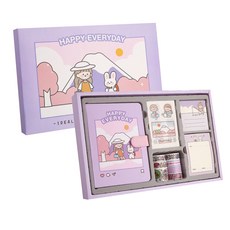 HealingCare裝飾 109入禮盒 文具組, 1套, 06 野櫻花漫步