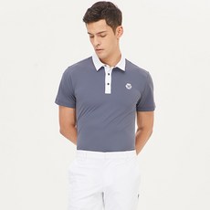 발렌시아골프 남성용 시그니쳐 기능성 스판 반팔 폴로 티셔츠