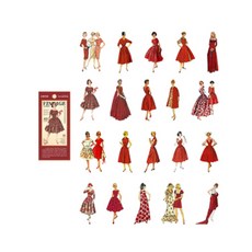 Mazing Choice 復古時尚人物貼紙, 1套, 紅色