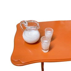 新年娜娜奢華DIY迷你玻璃水壺+迷你玻璃2p套組, 牛奶