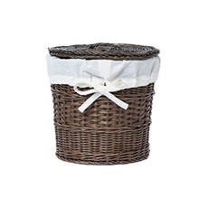 ohoo2藤編洗衣籃 小型, 1個, 深棕色