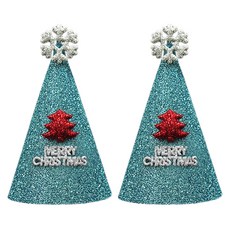 雪快樂聖誕豪華錐, 2個, 蔚藍