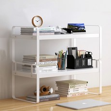 soonZAM 辦公用木製書桌整理架 15, 白色