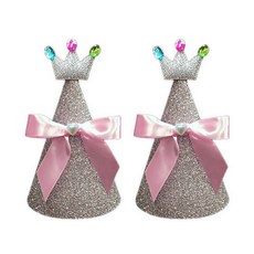 亮片皇冠派對帽, 2個, 混合顏色