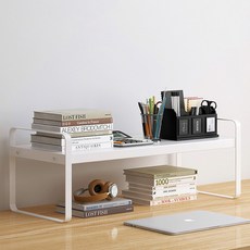 soonZAM 木製桌上型收納架 3號, 白色的