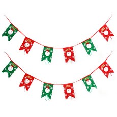 奢華毛氈聖誕掛旗, 2個, 混合色