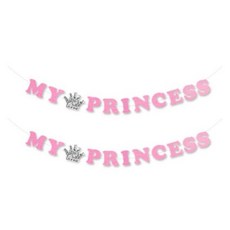 我的公主派對毛氈掛旗, 2個, 混合顏色