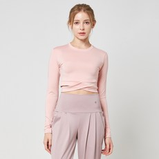 LEENALINE 女款交叉帶開叉長袖T恤 CLS08