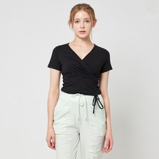 LEENALINE 女款褶皺綁帶短版T恤 SS29