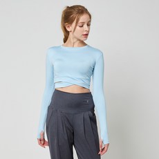 Rinaline 女式十字開衩長袖 T 卹 CLS 08