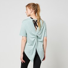 LEENALINE 女款露背寬鬆短袖T恤