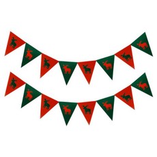 魯道夫聖誕毛氈掛旗, 2個, 混合顏色