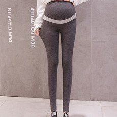 顯瘦棉質線條點綴孕婦內搭褲