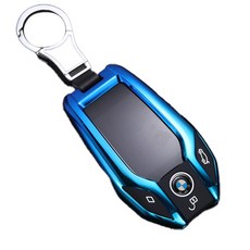 Aniseu BMW相容螢幕鑰匙保護殼 + 扣環, 藍色, 單一商品