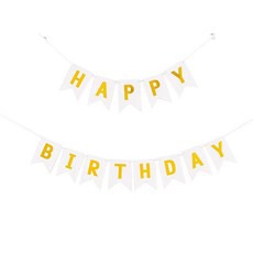 正月娜娜 生日派對 繽紛掛旗, 1個, 款式 06
